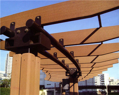 Pergola couverte en bois de WPC de pergola de jardin UV résistant à la température de résistance
