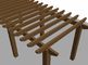 Pergola en aluminium 3M Modern Wood Pergola de la résistance UV WPC étanche à l'humidité