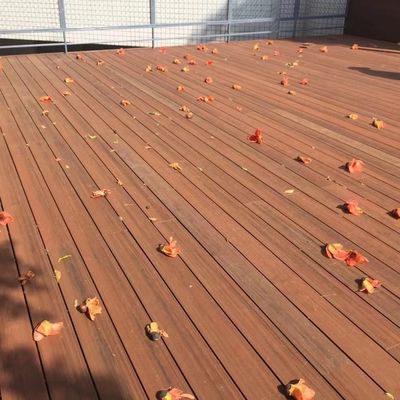 Bois creux et Decking composé en plastique 140MM de panneau du café WPC de 146 x de 22mm