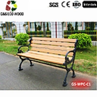 Composé en plastique du parc WPC de chaise des polymères WPC de jardin en bois extérieur en plastique solide de banc